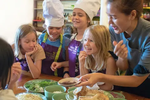 The Kids Table at Saigon Cooking Class