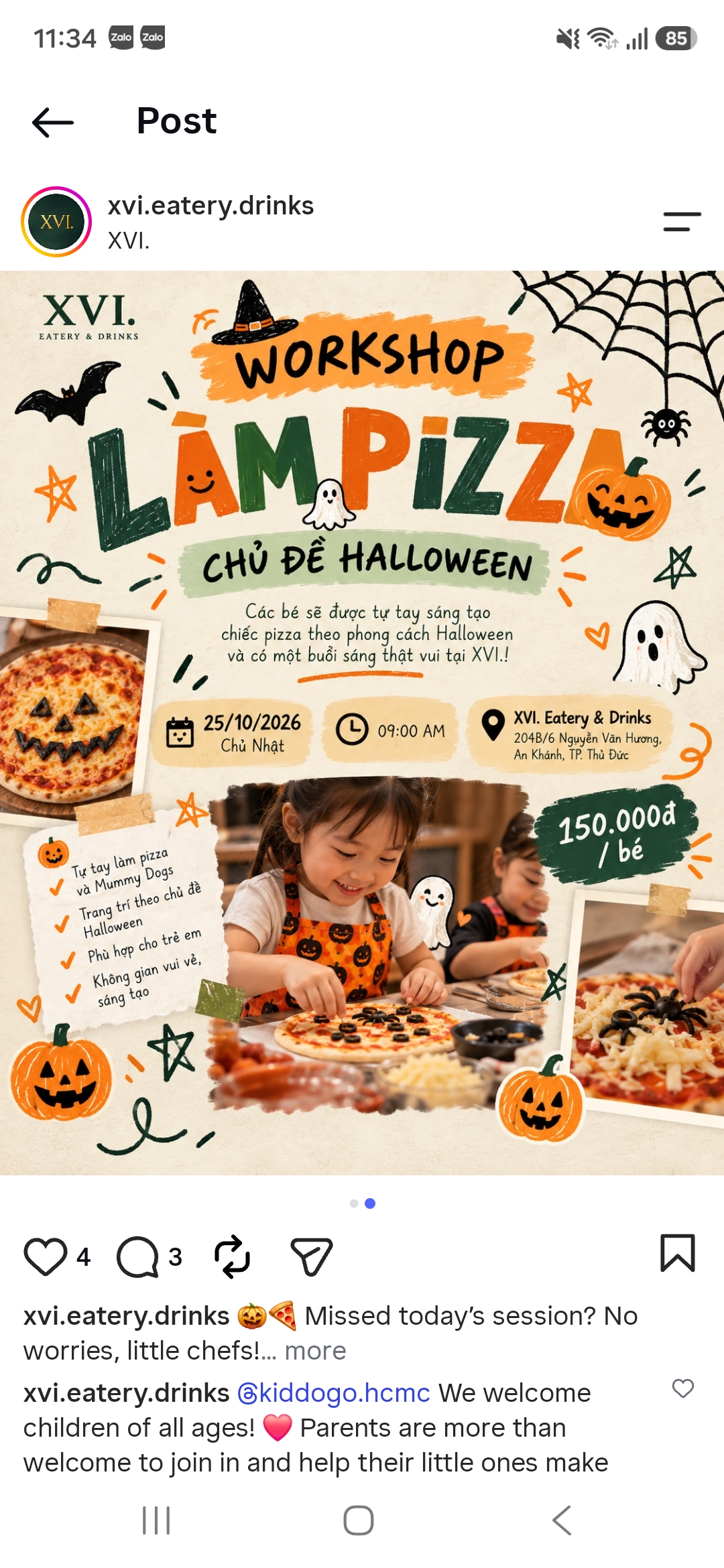 Halloween Pizza - Making Workshop at XVI